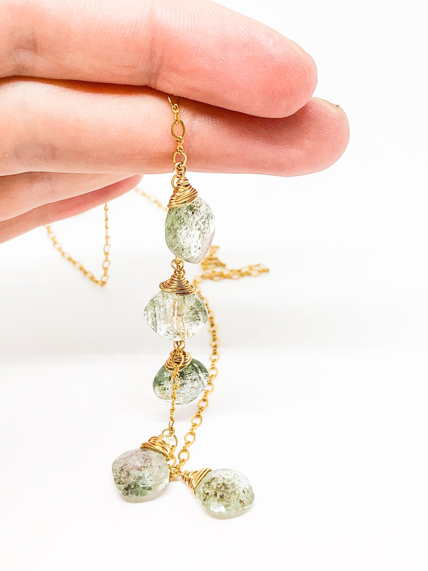 Lotolite gemstone necklace