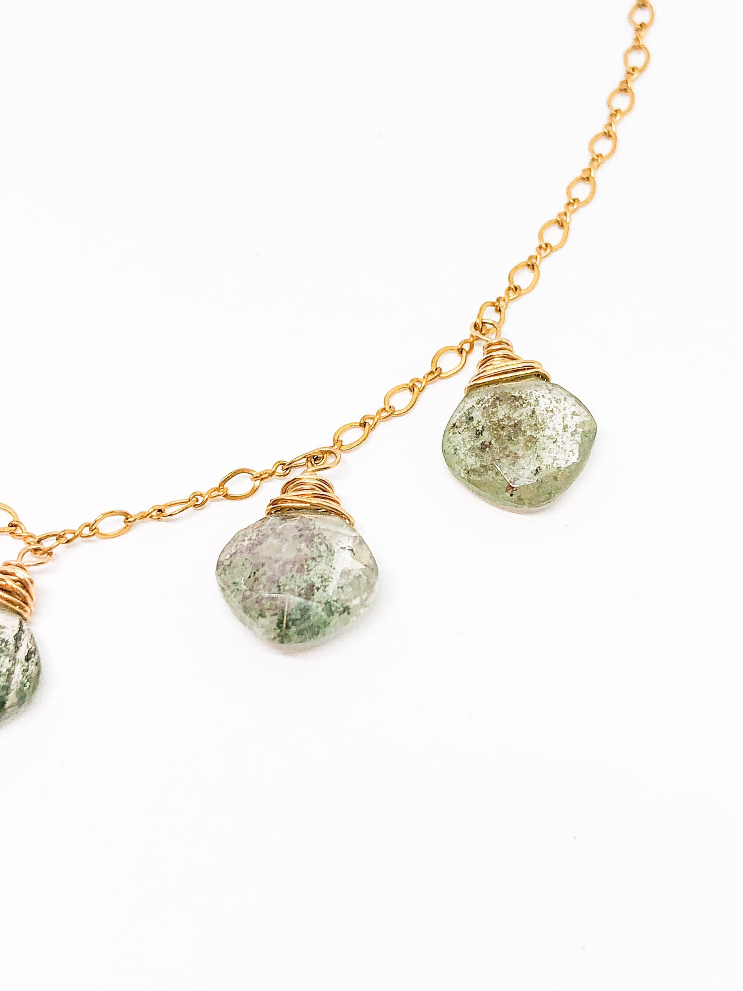 Lotolite gemstone necklace