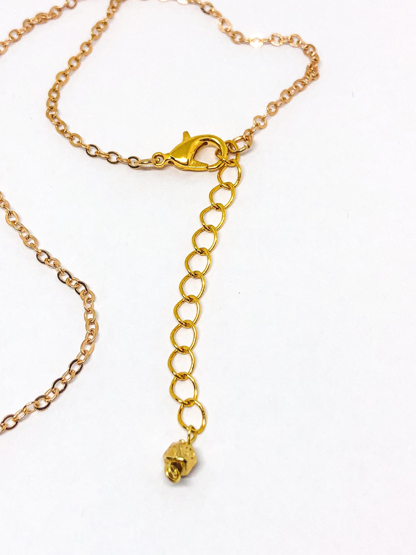 Pink dainty heart necklace