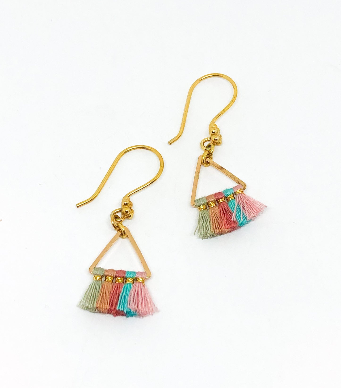 Fringe earrings in gold