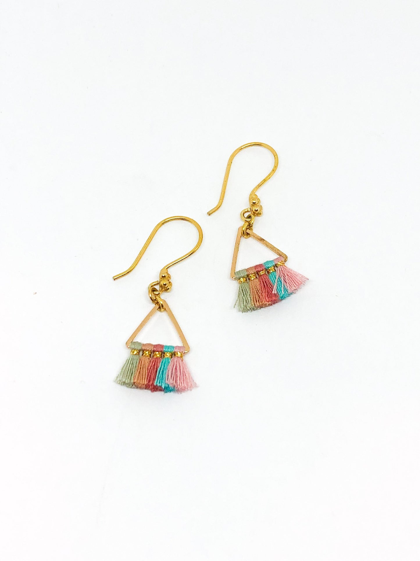 Fringe earrings in gold