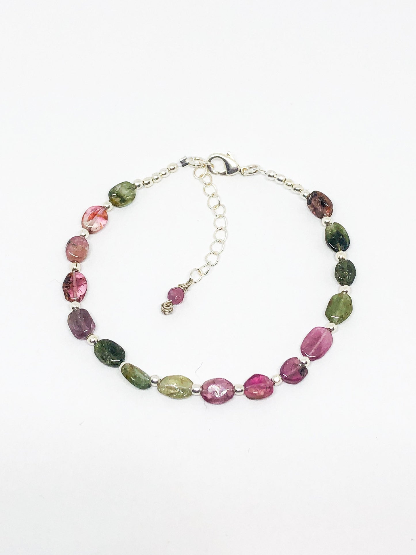 Tourmaline gemstone bracelet in gold or silver