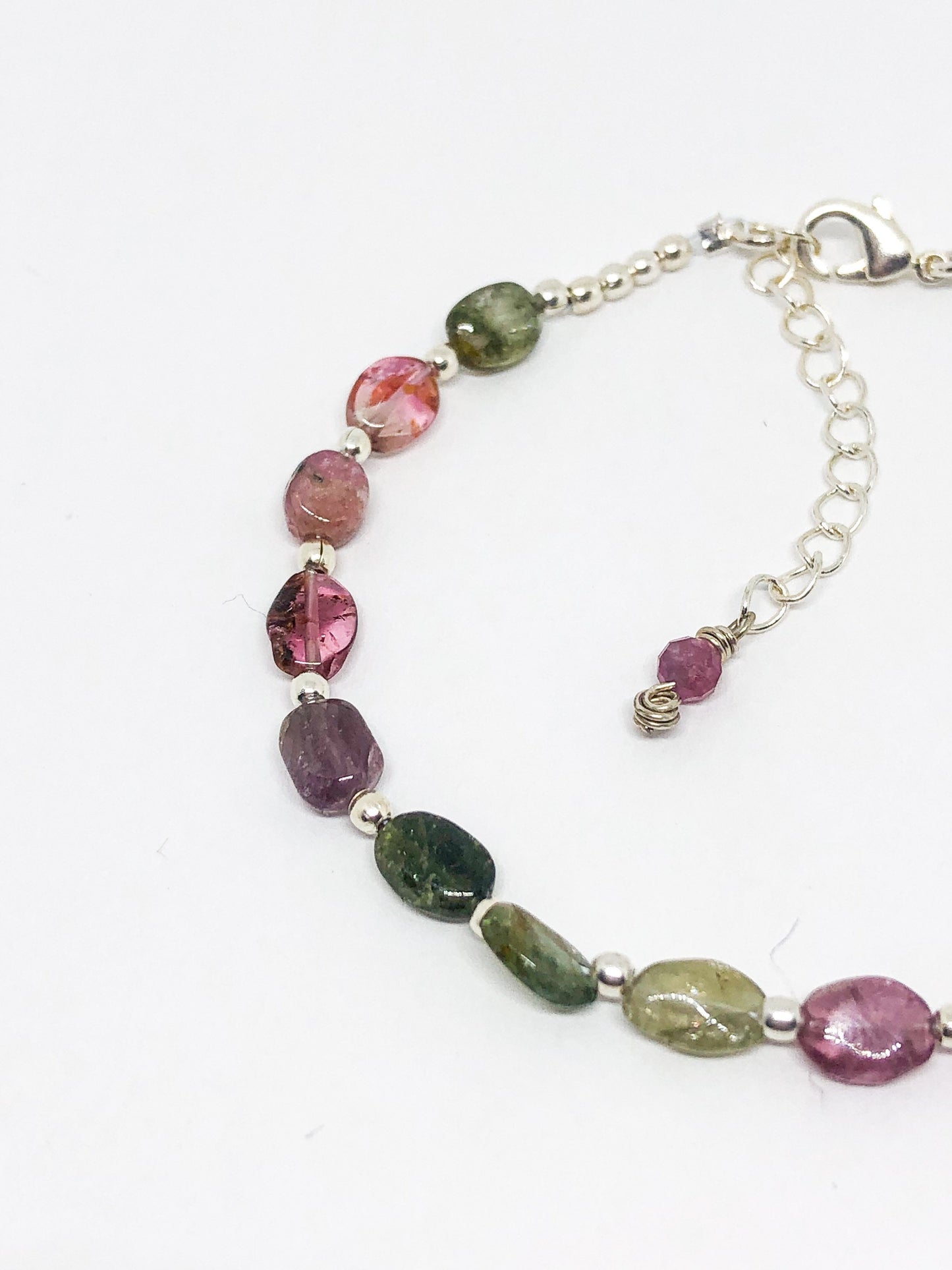 Tourmaline gemstone bracelet in gold or silver