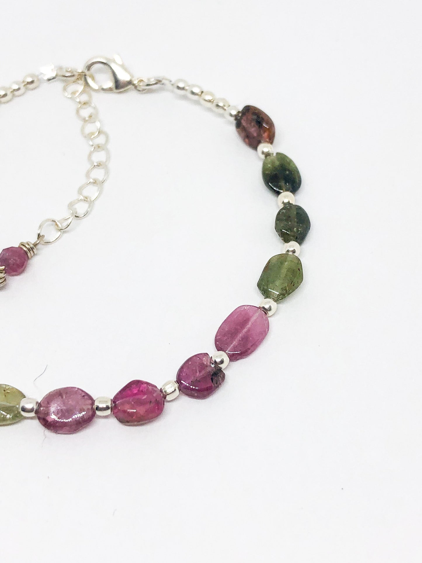 Tourmaline gemstone bracelet in gold or silver