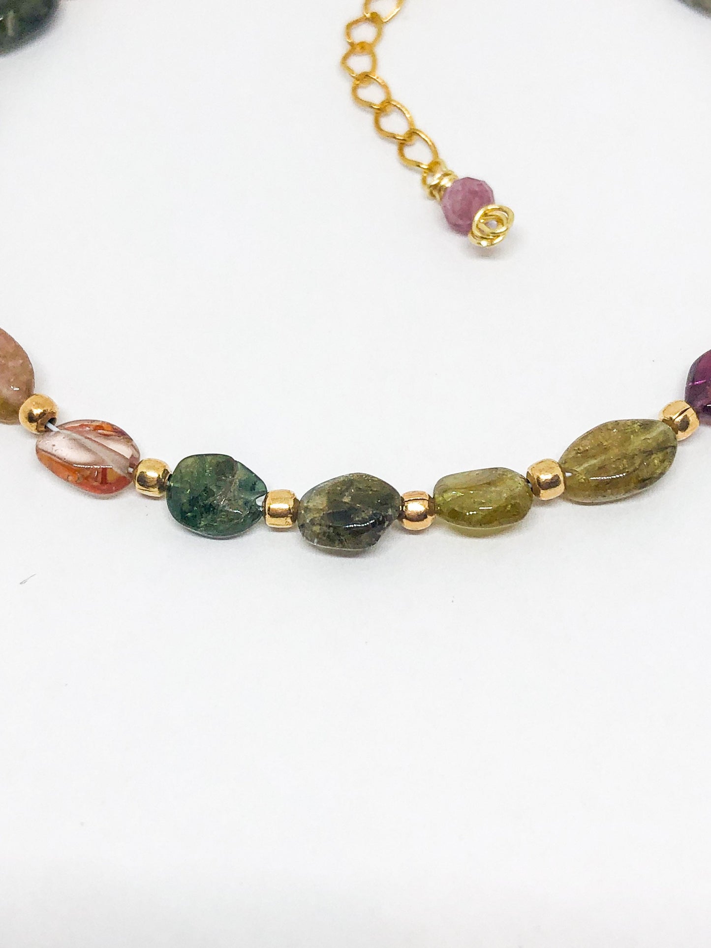 Tourmaline gemstone bracelet in gold or silver