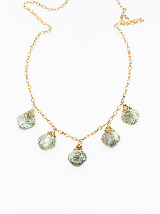 Lotolite gemstone necklace