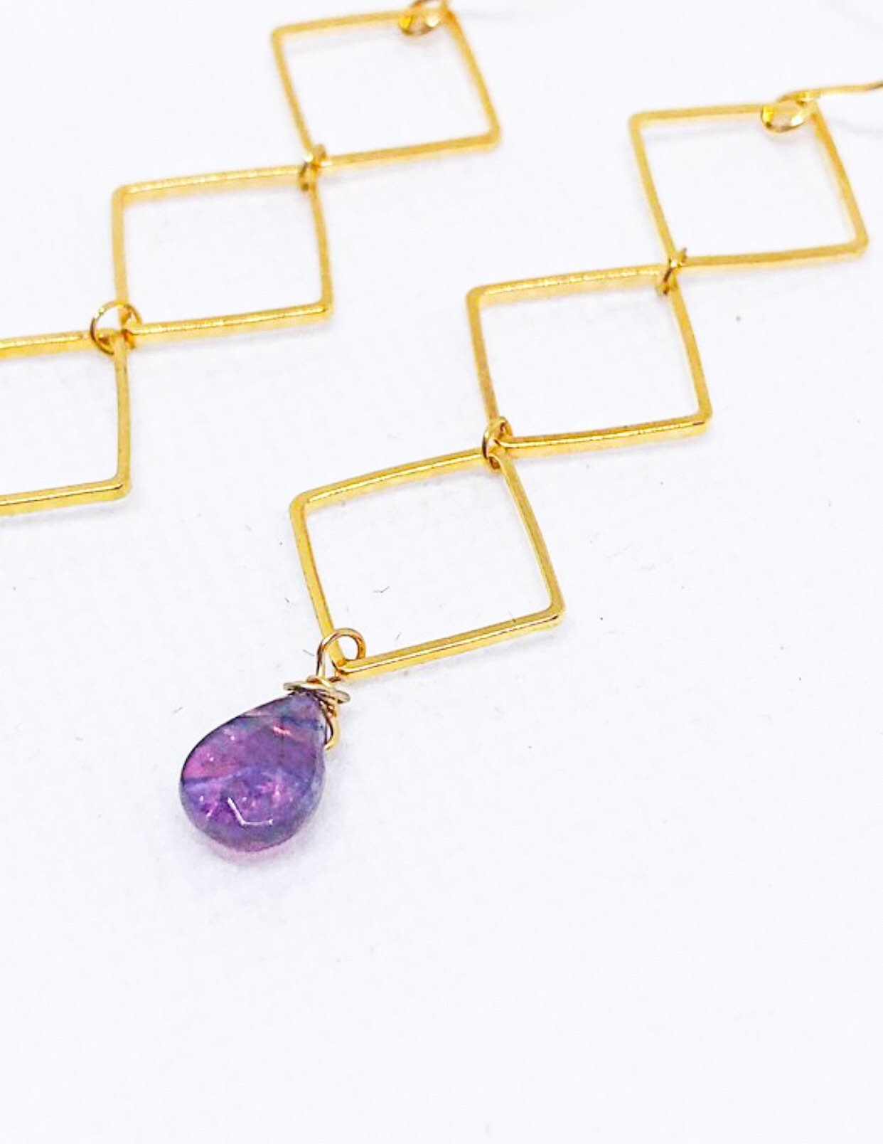 Diamond tourmaline earrings