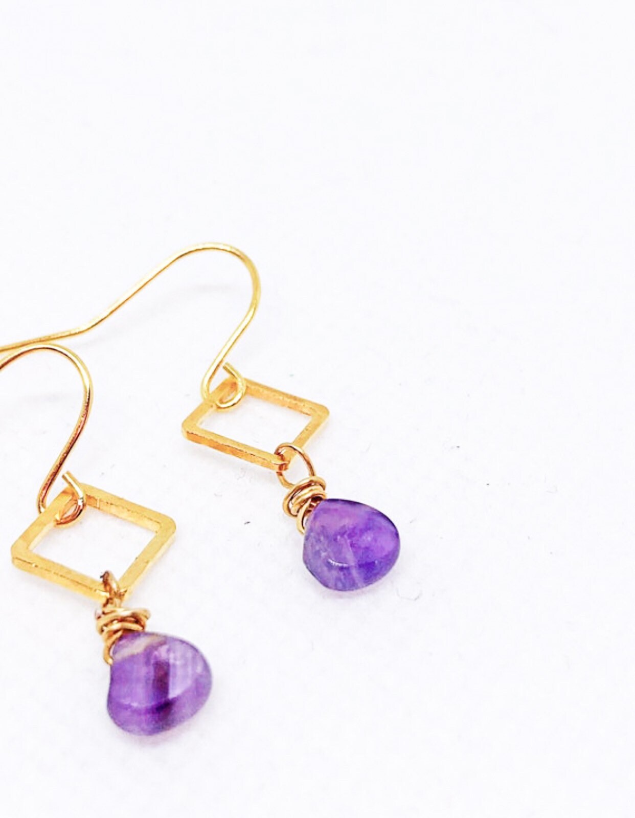 Purple amethyst earrings