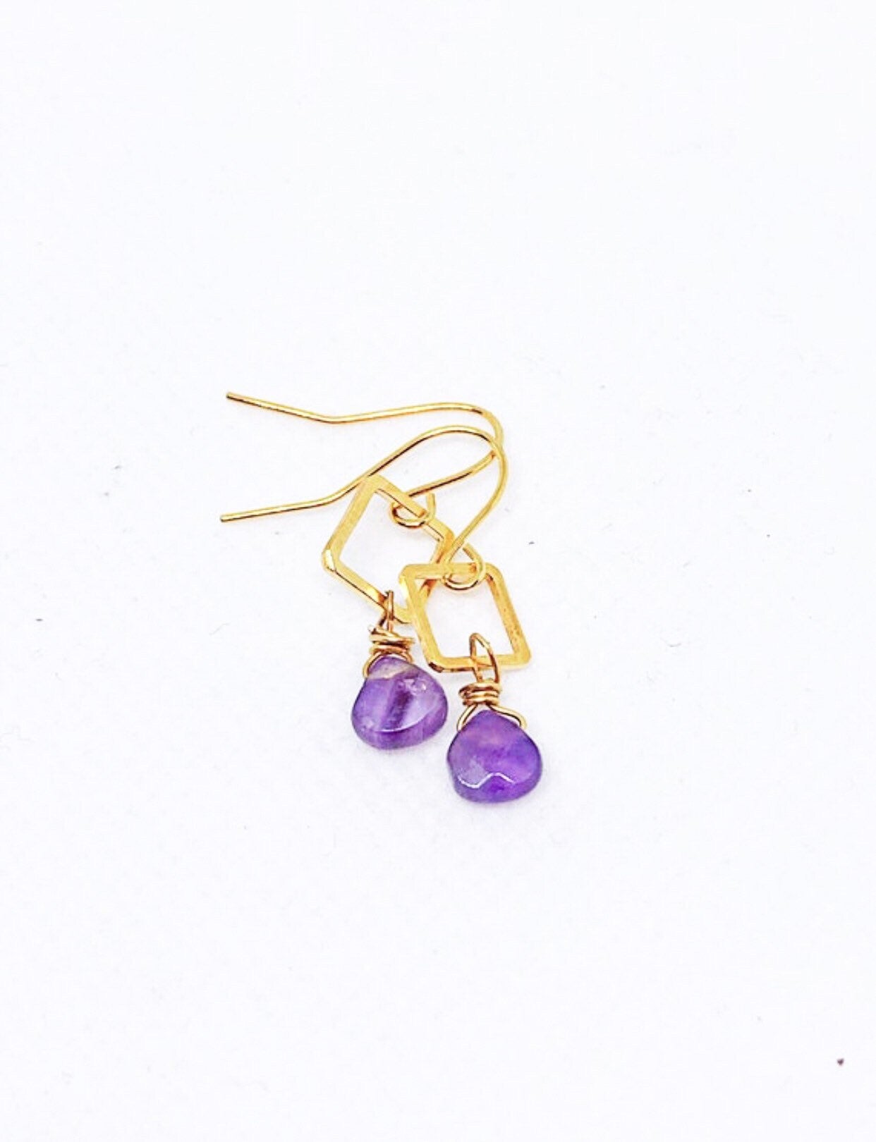 Purple amethyst earrings