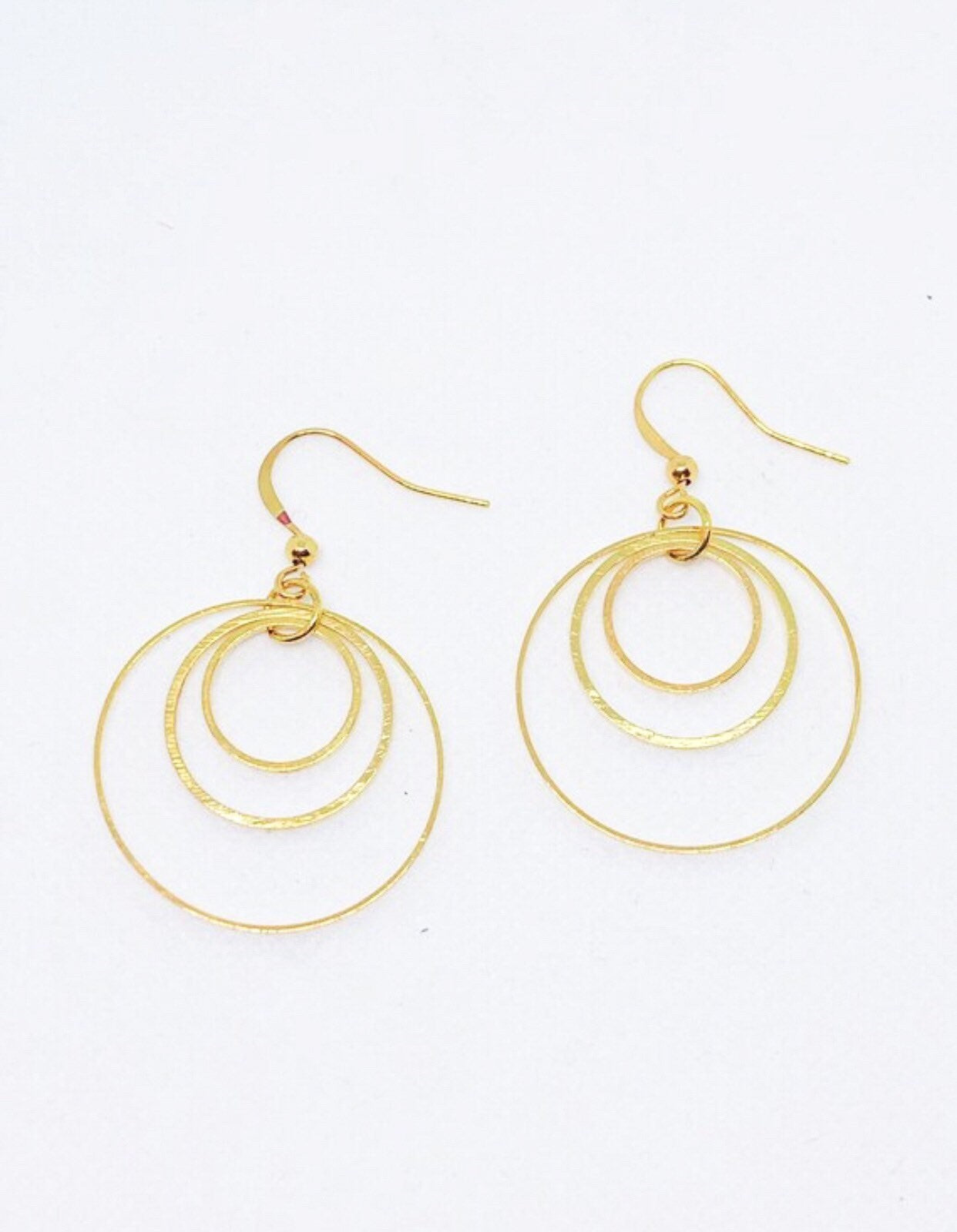 Geometric gold hoop earrings