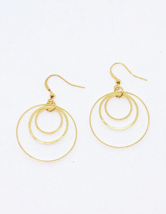 Geometric gold hoop earrings
