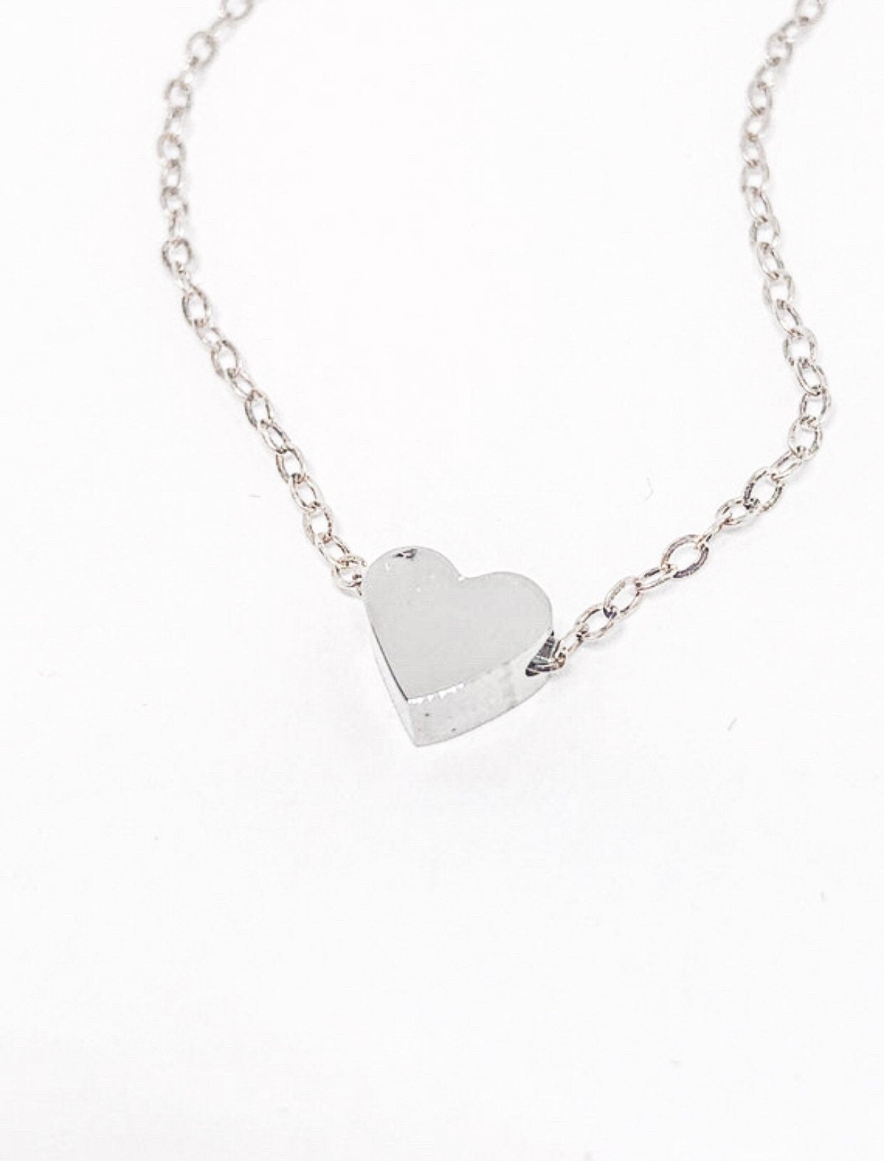 Silver heart necklace