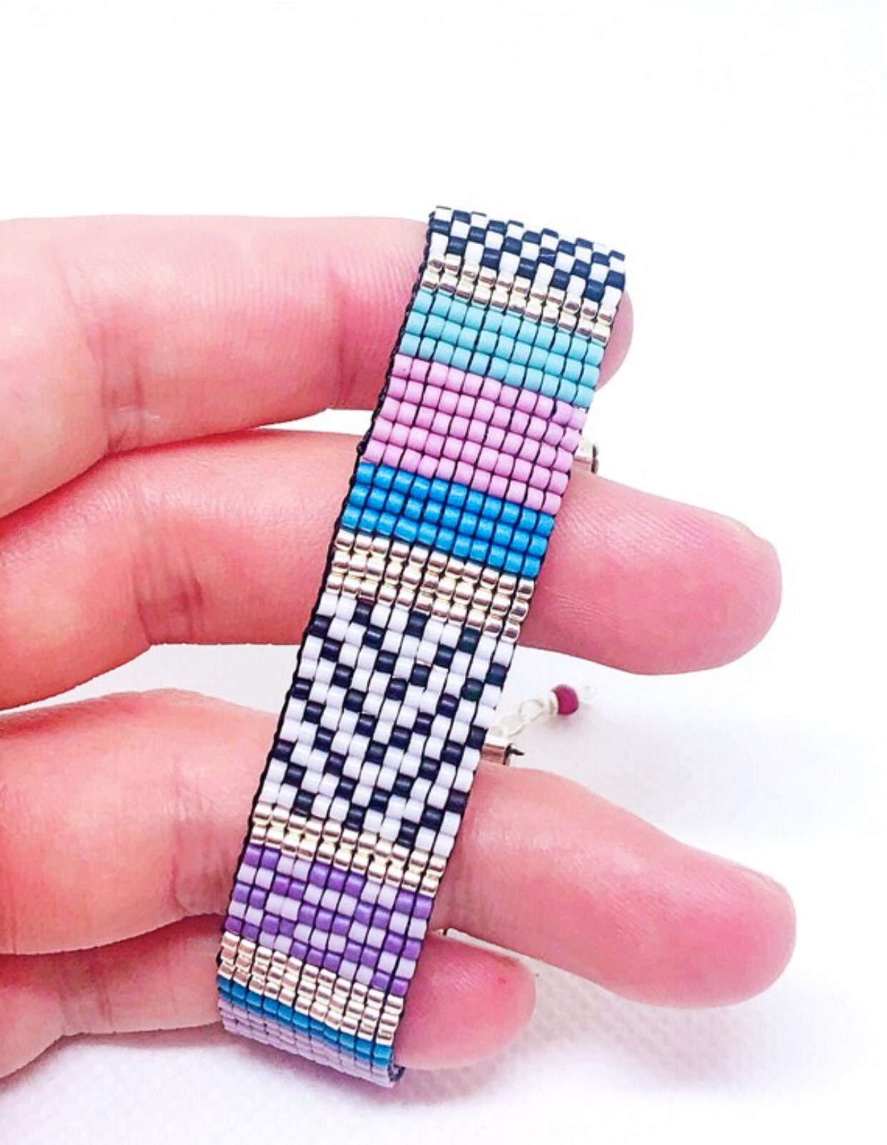 Native cuff bead loom bracelet