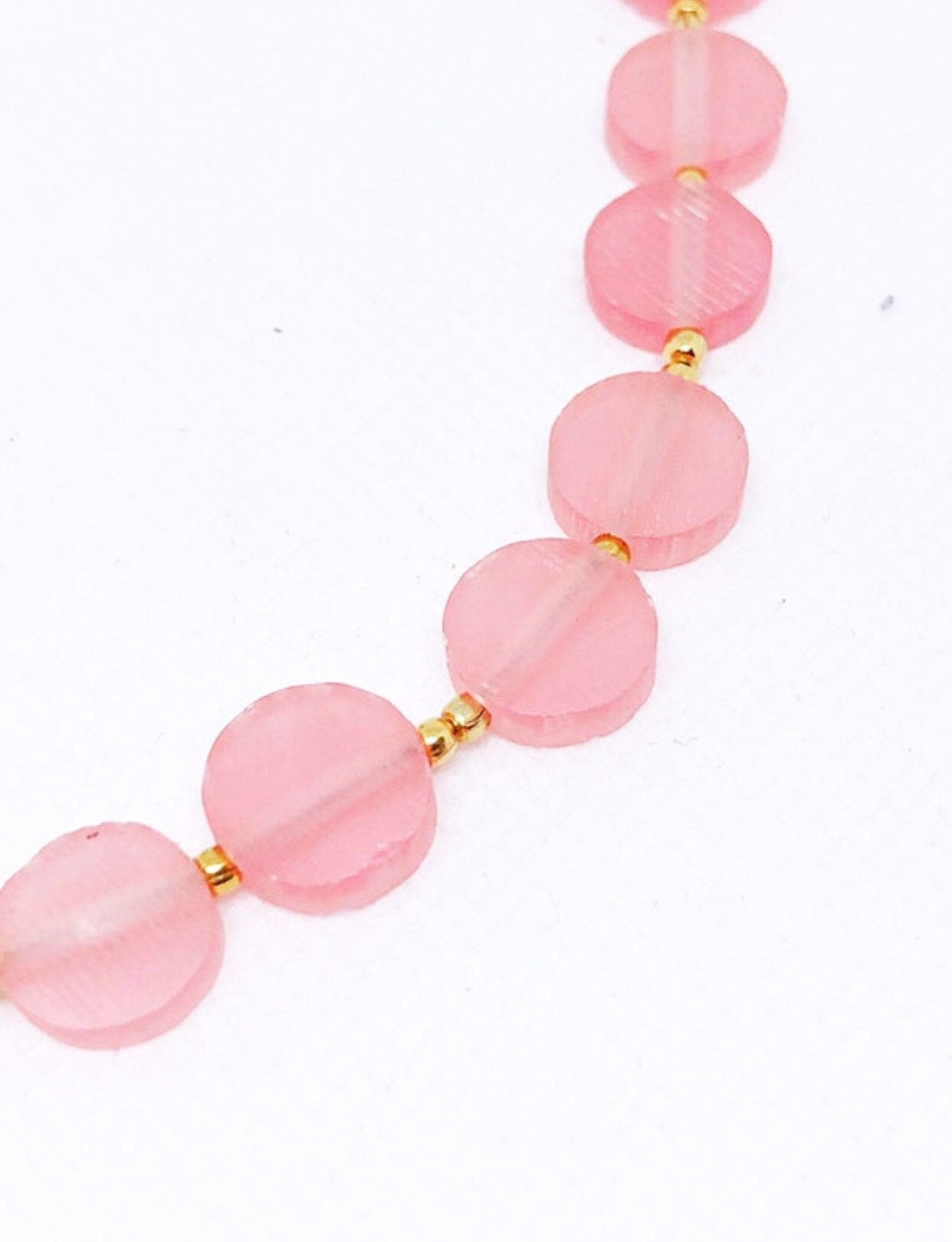 Light pink resin bead bracelet