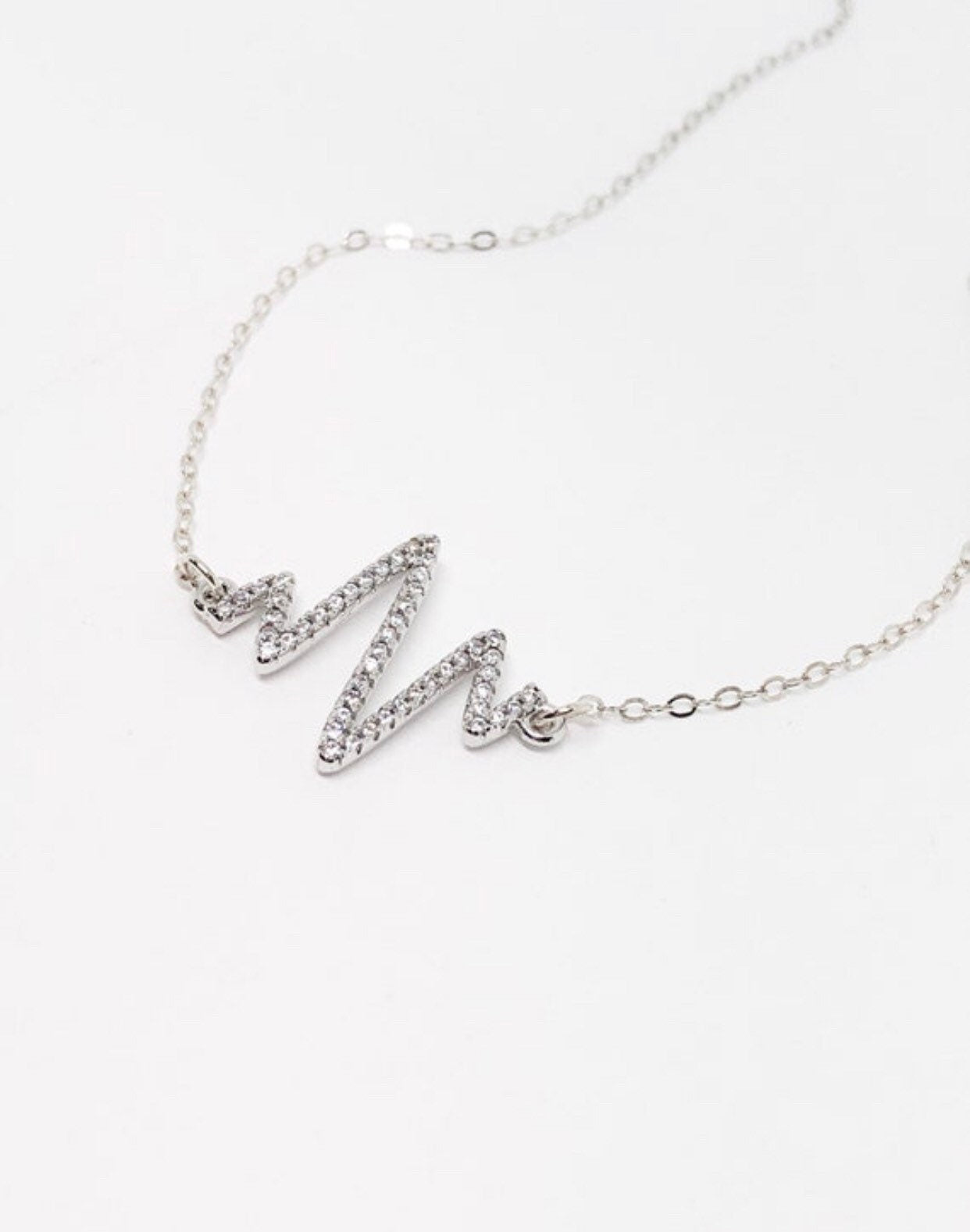 Rainbow heartbeat necklace
