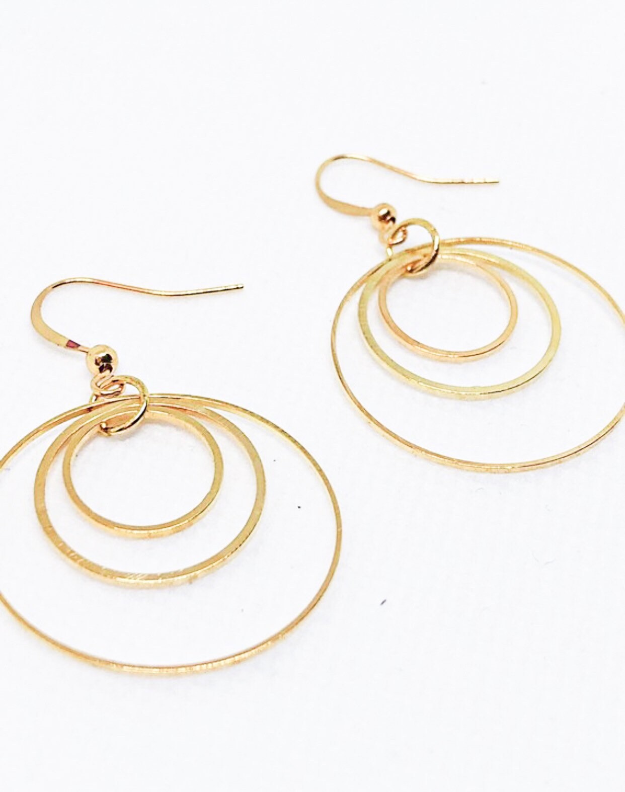 Geometric gold hoop earrings