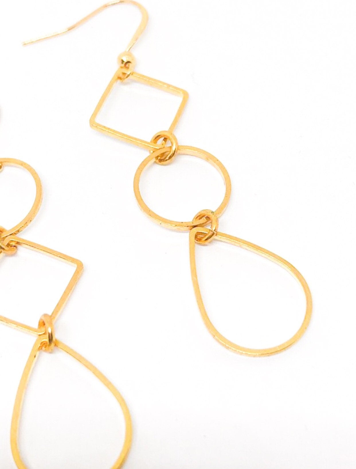 Geometric gold earrings