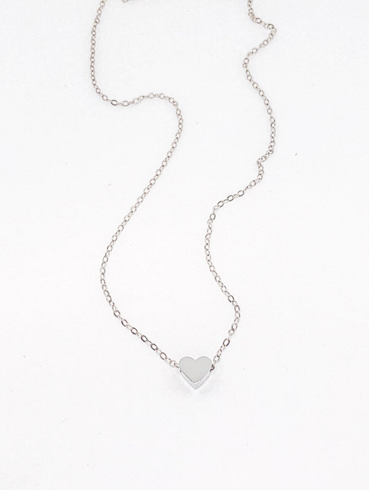 Silver heart necklace