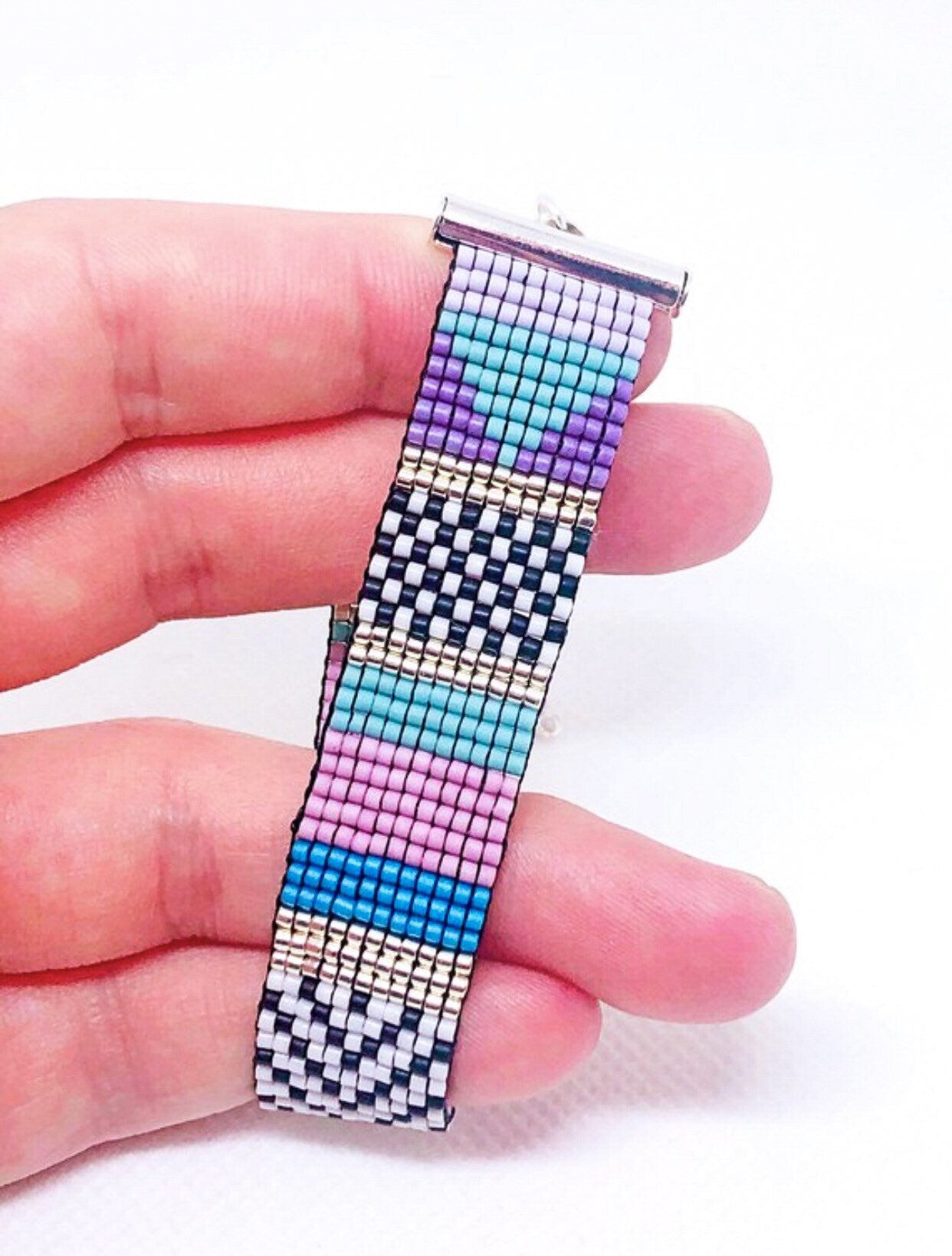 Native cuff bead loom bracelet