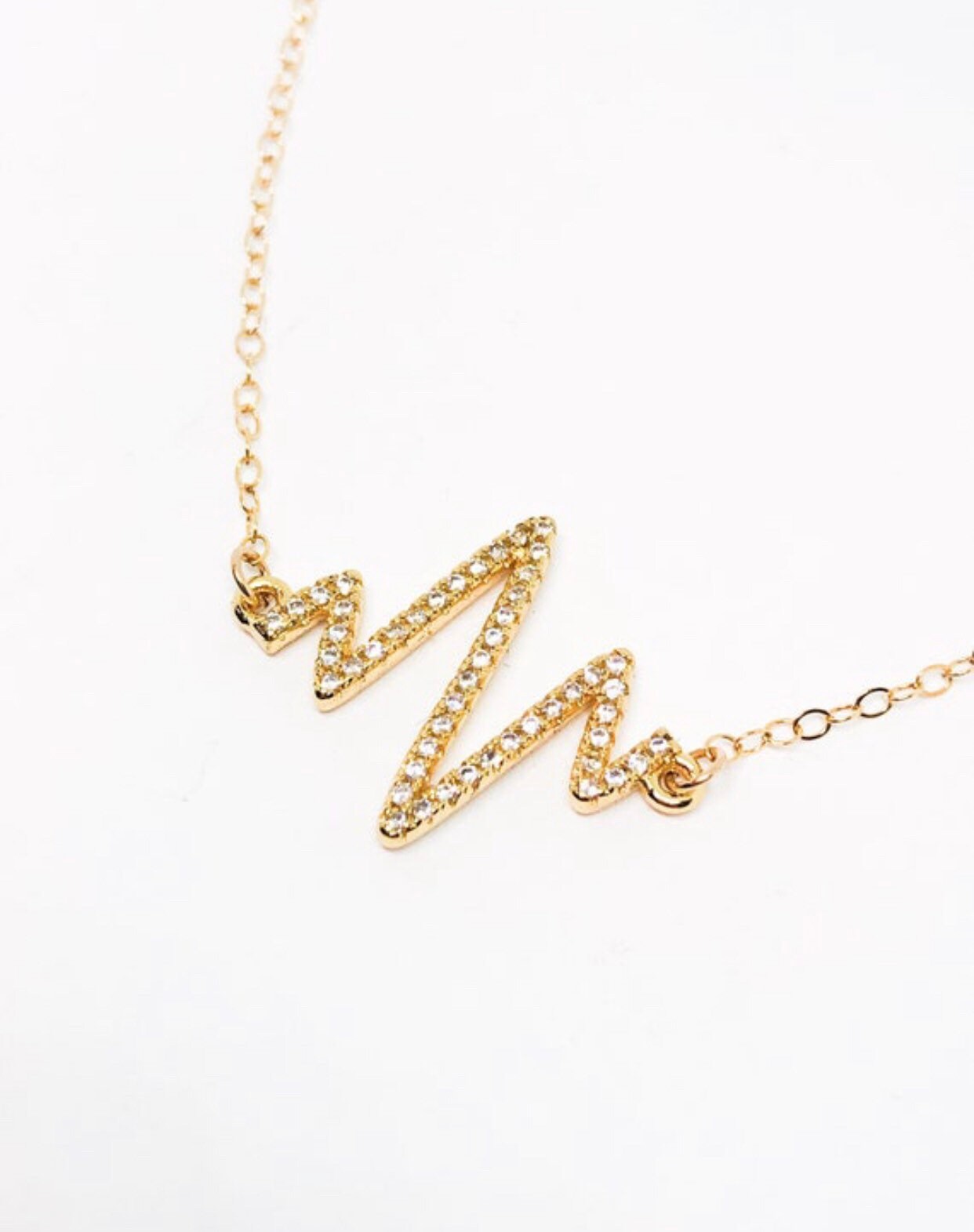 Rainbow heartbeat necklace