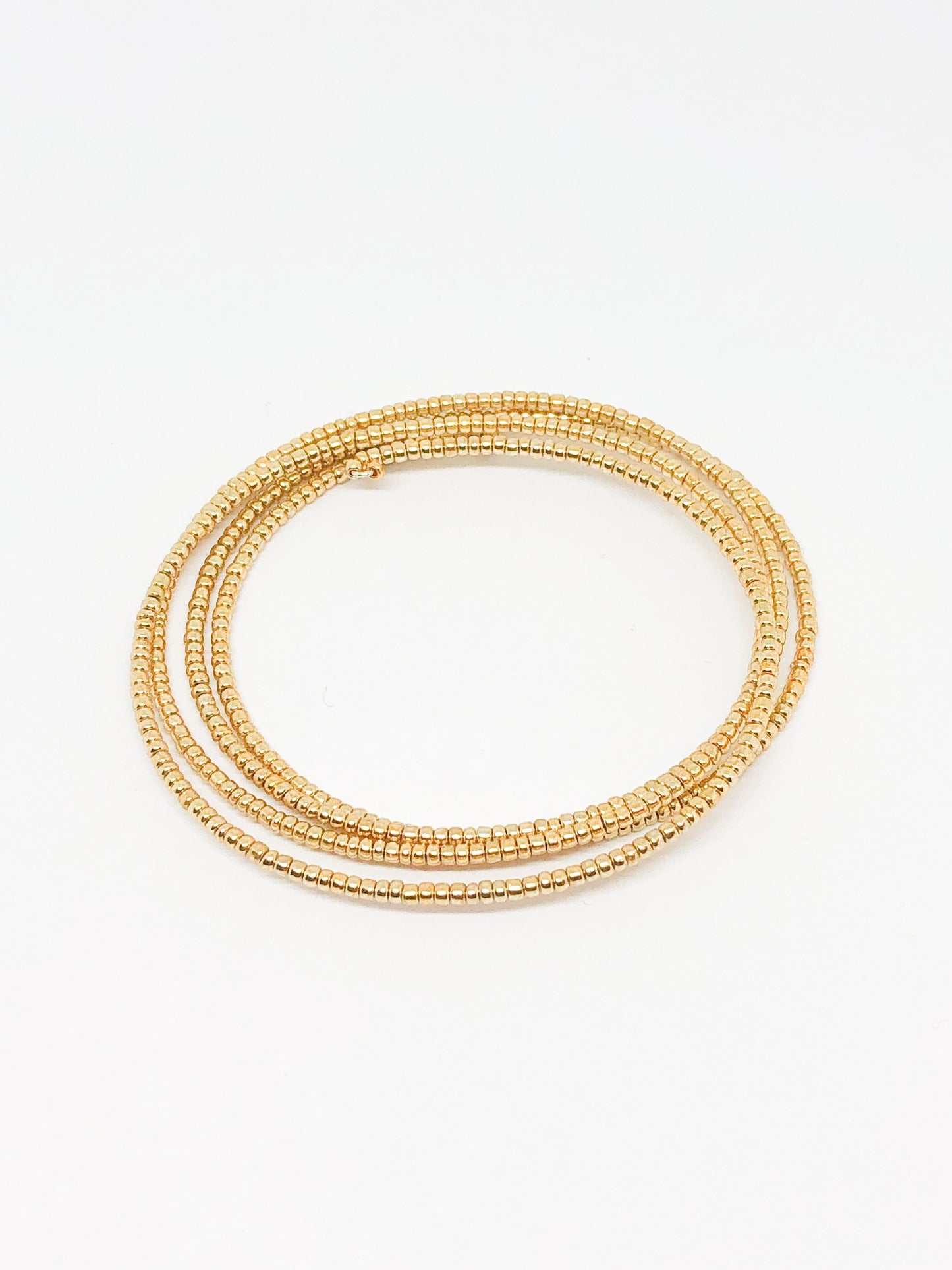 Gold memory wire bracelet
