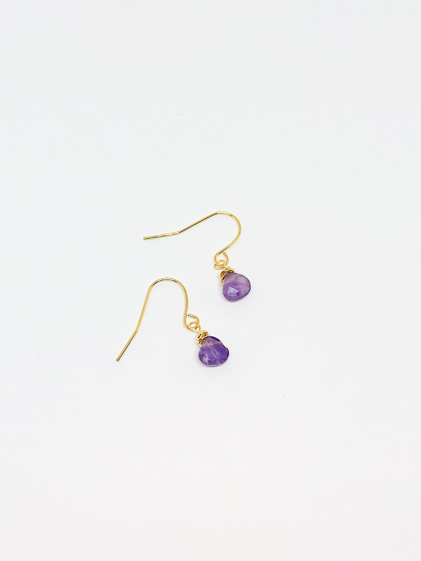 Dainty amethyst earrings