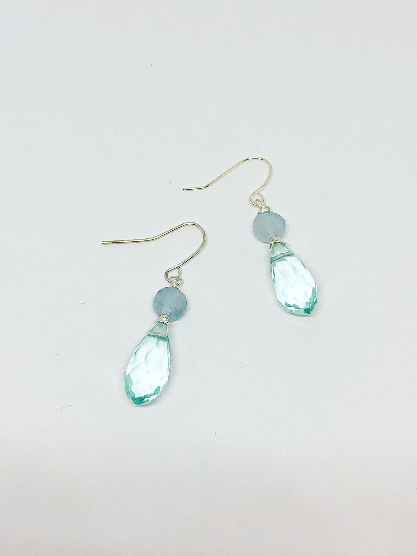 Quartz teardrop earrings