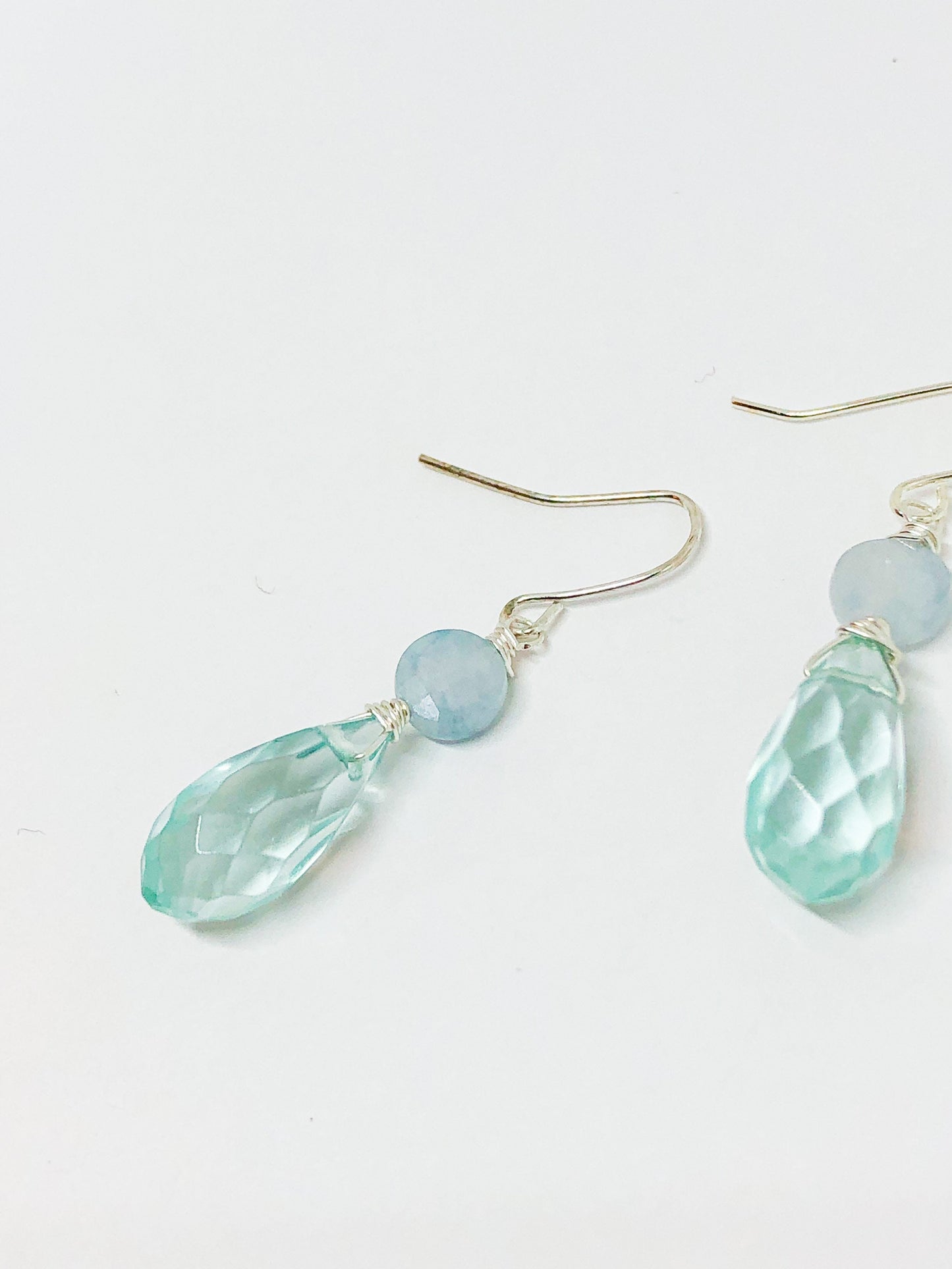 Quartz teardrop earrings