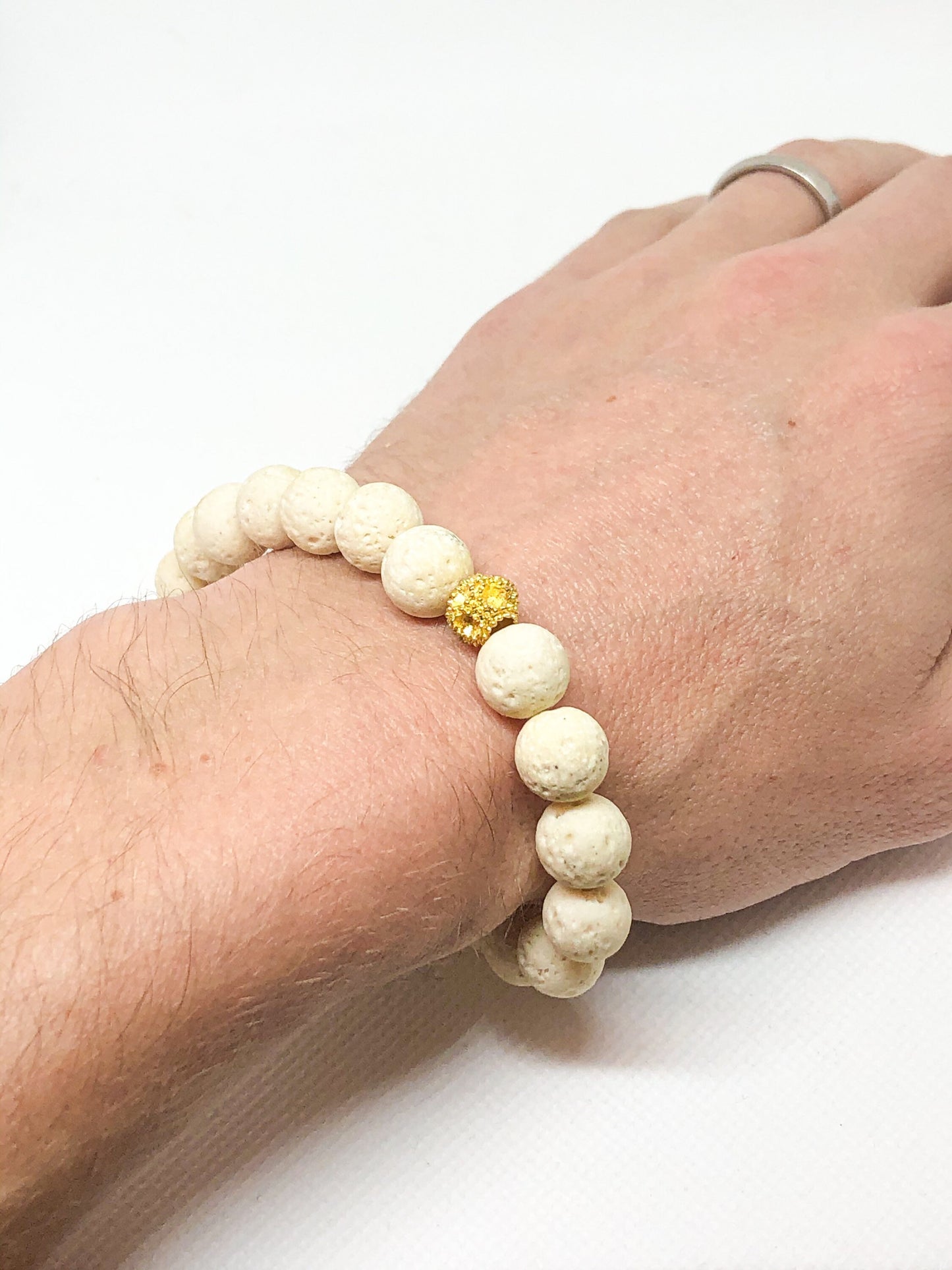 Lava stone beaded bracelet