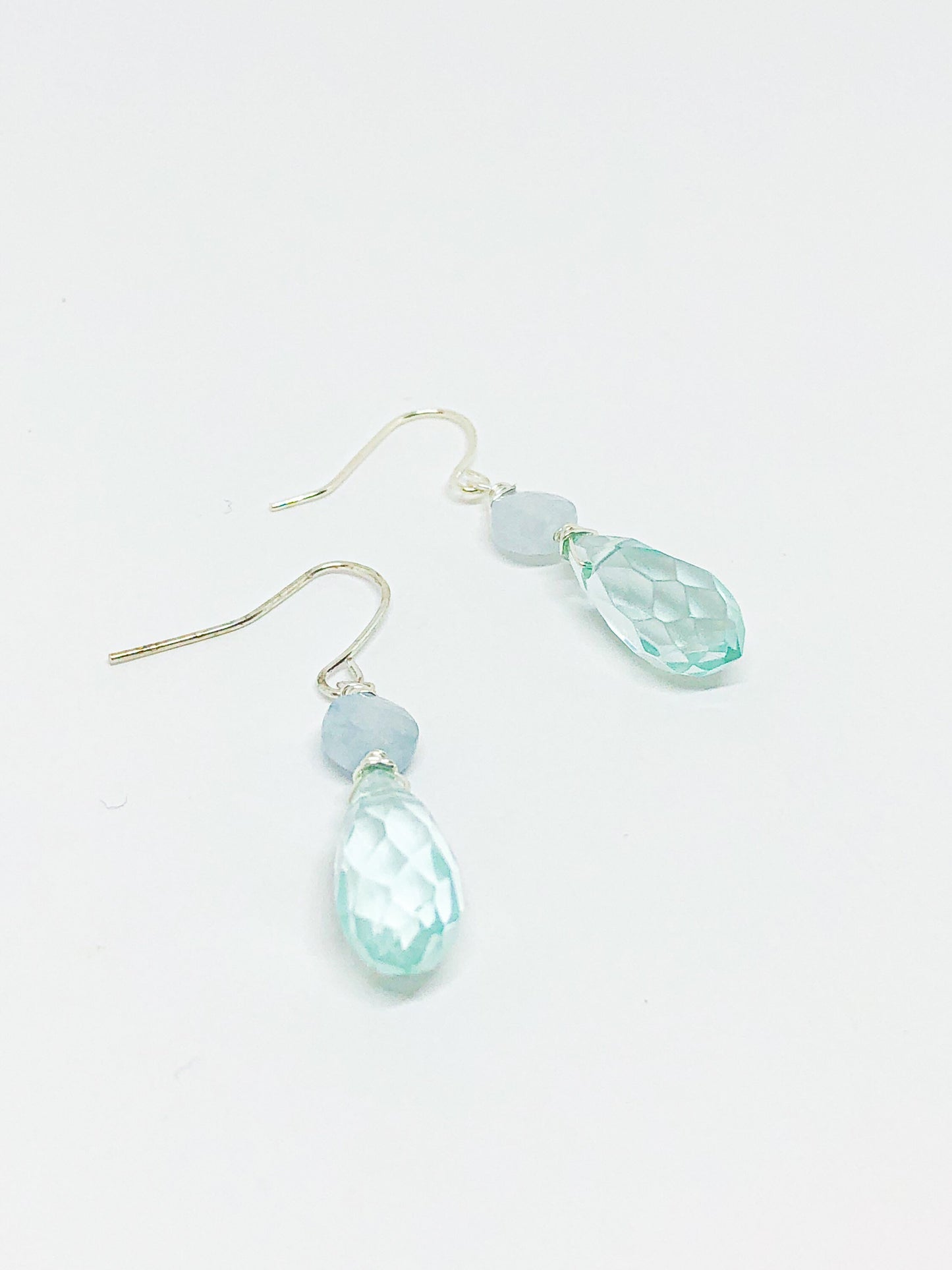 Quartz teardrop earrings