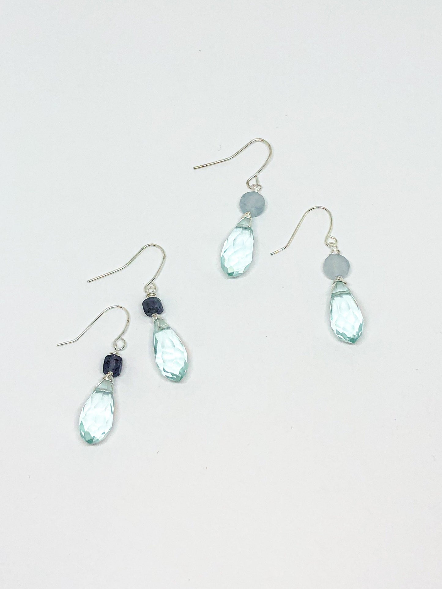 Quartz teardrop earrings