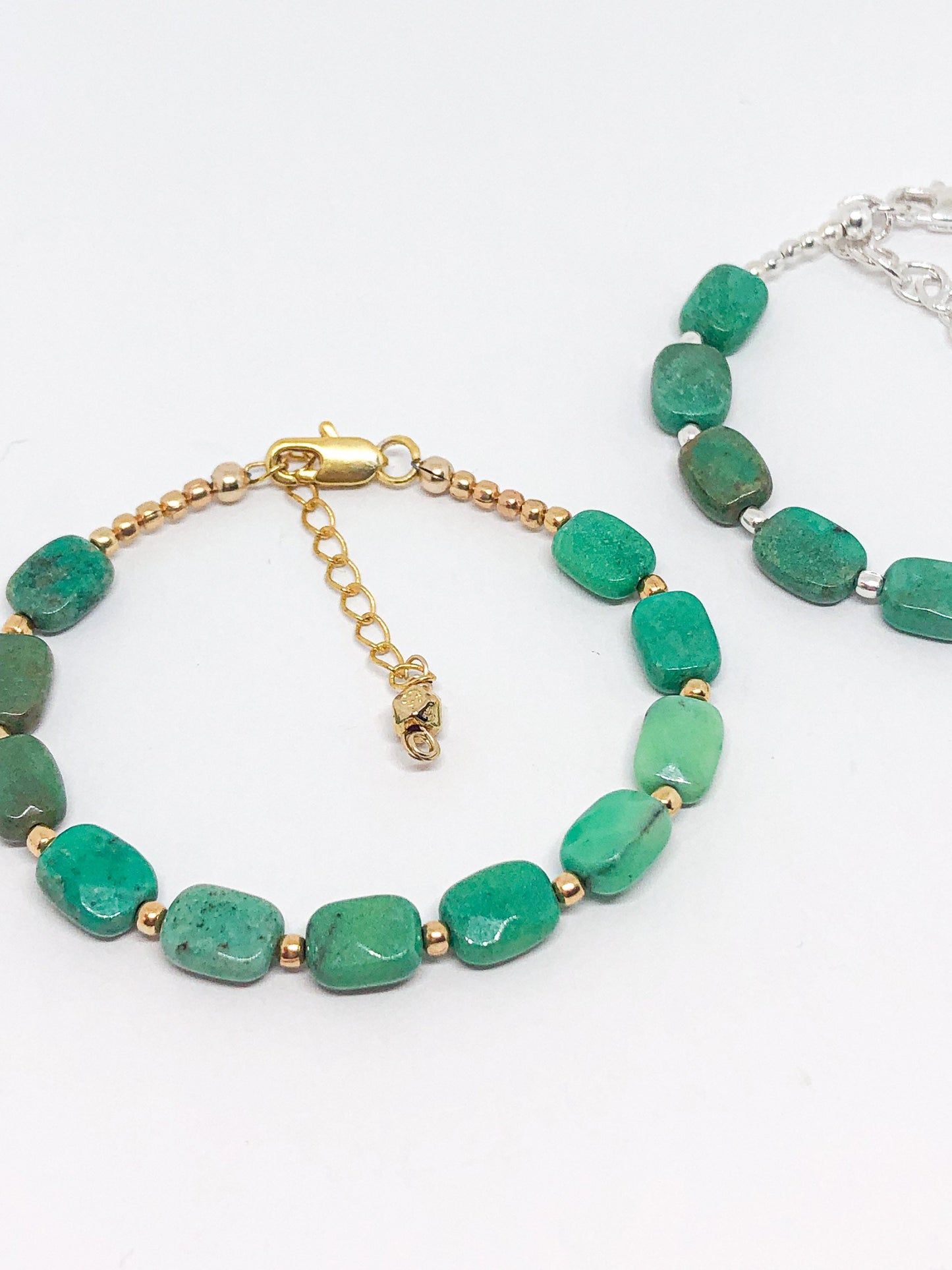 Green moss opal gemstone bracelet