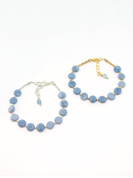 Oregon blue opal gemstone bracelet