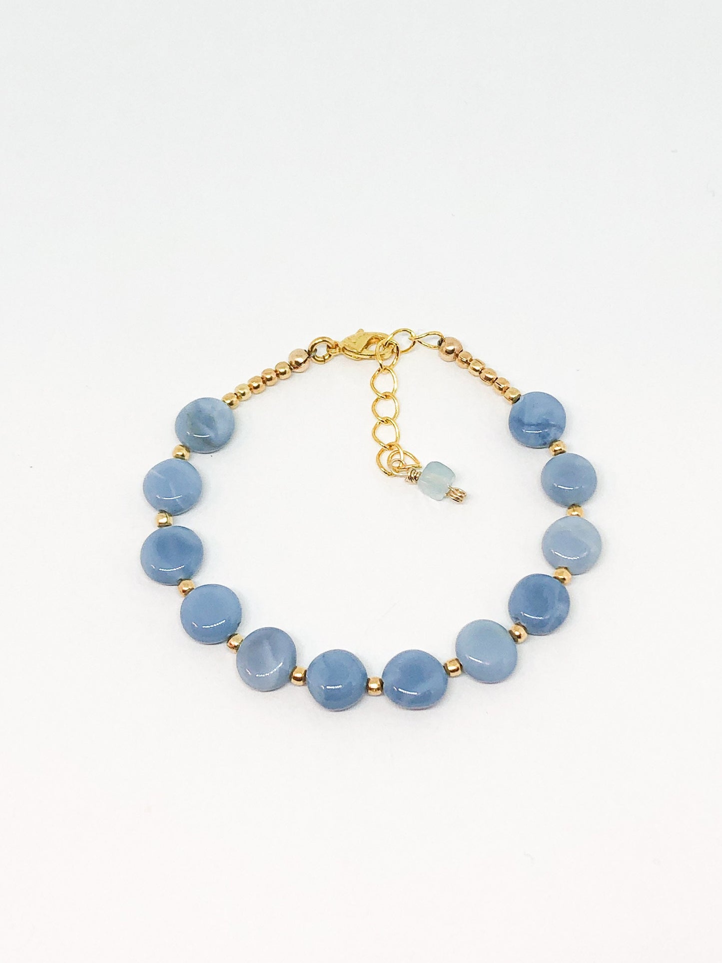 Oregon blue opal gemstone bracelet