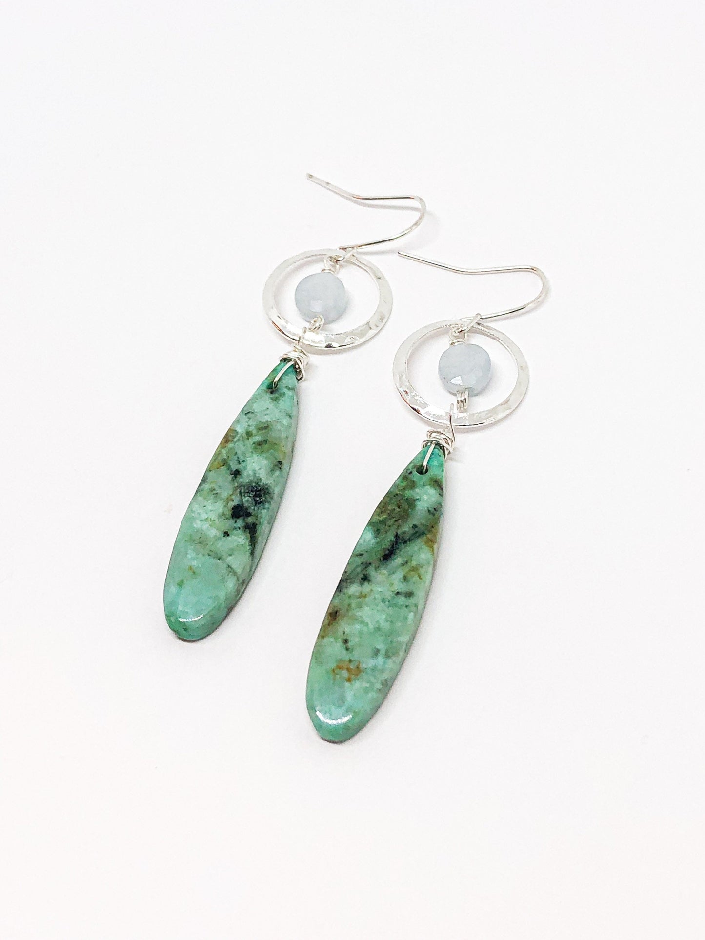 Custom Mother's Day gifts - African turquoise earrings in gold or silver