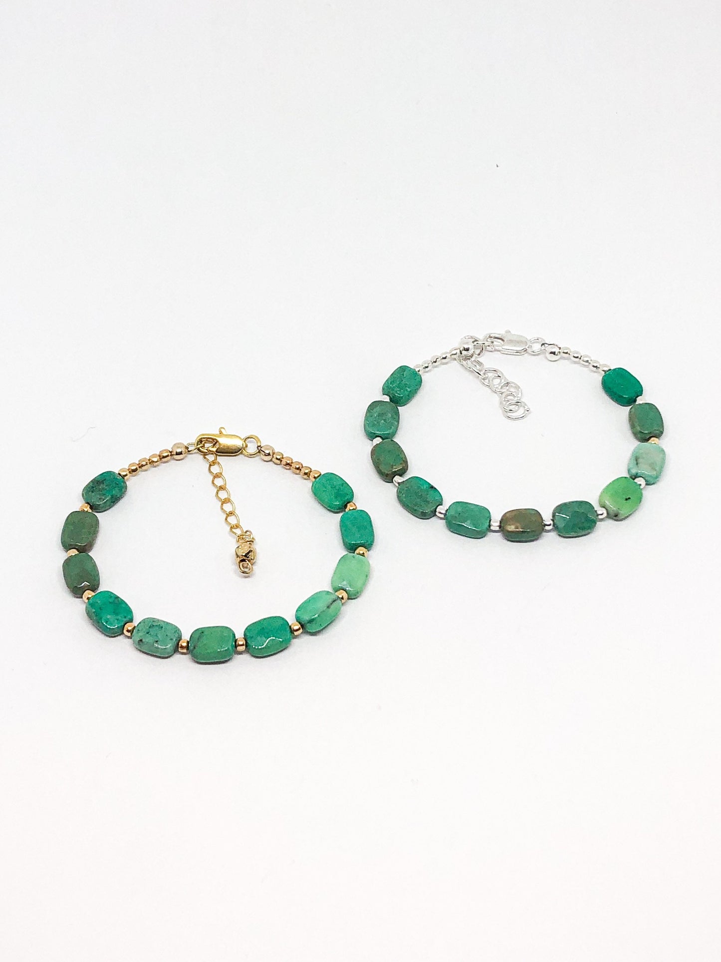 Green moss opal gemstone bracelet