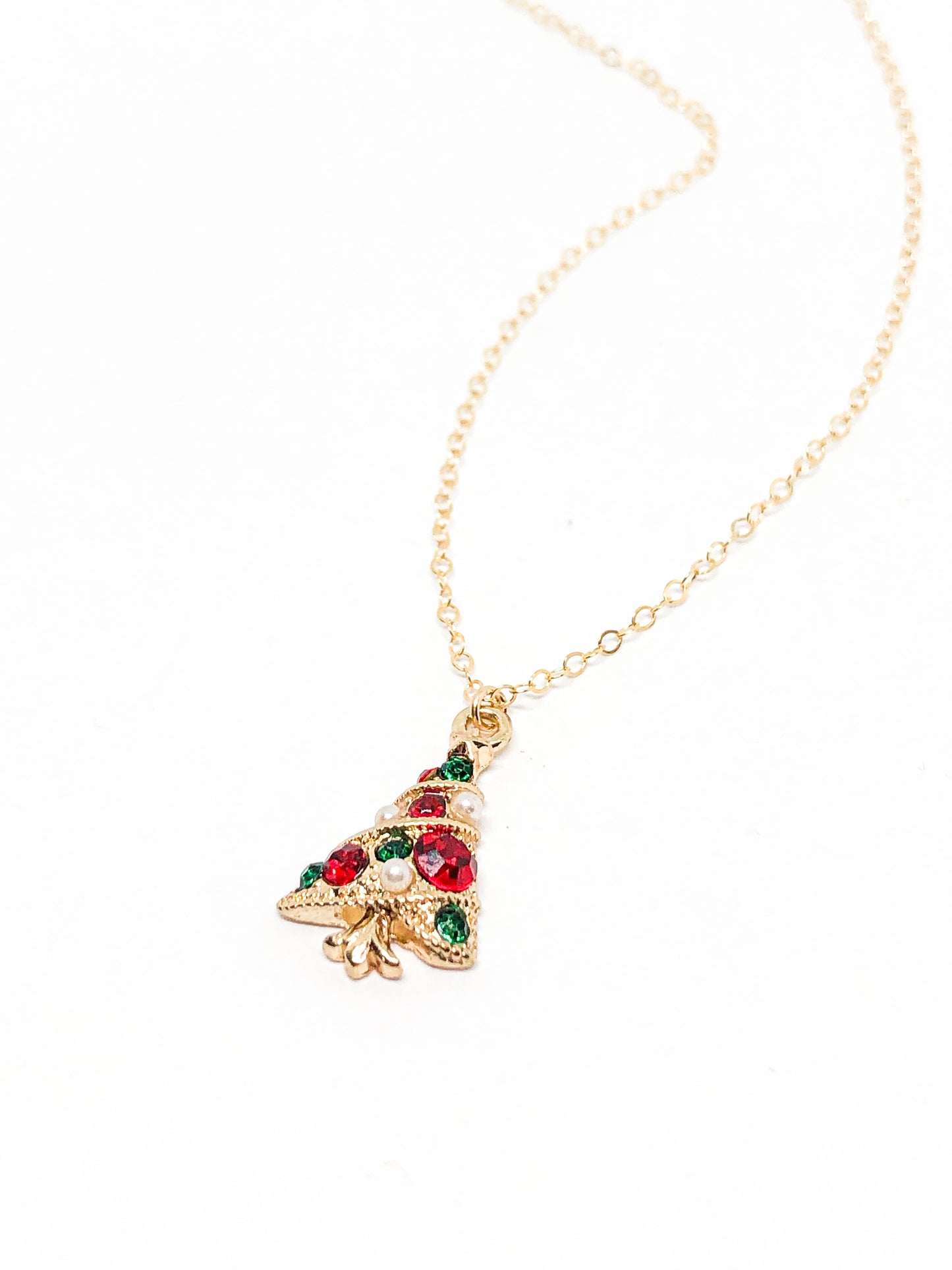 Christmas tree necklace