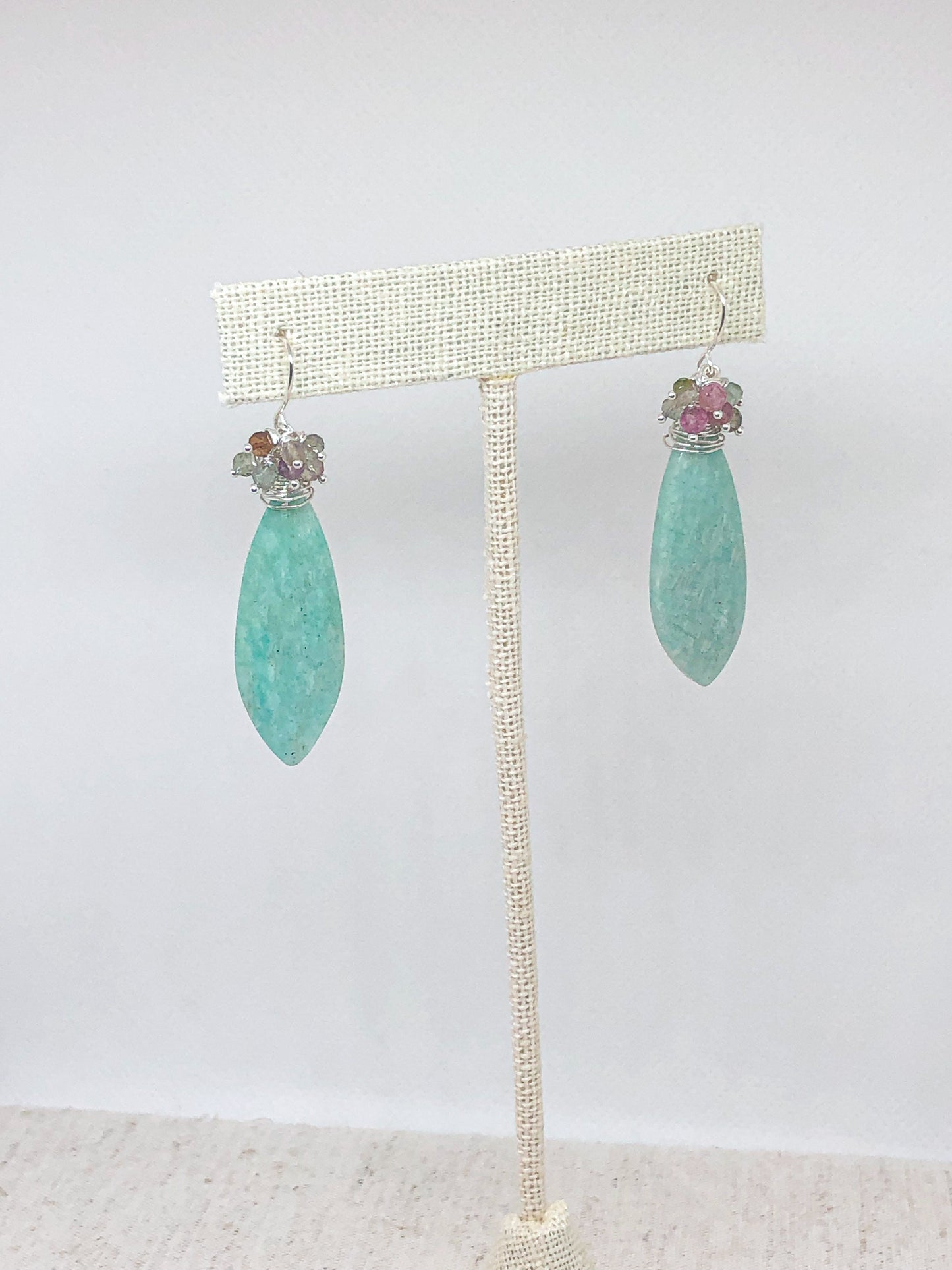 Amazonite gemstone earrings