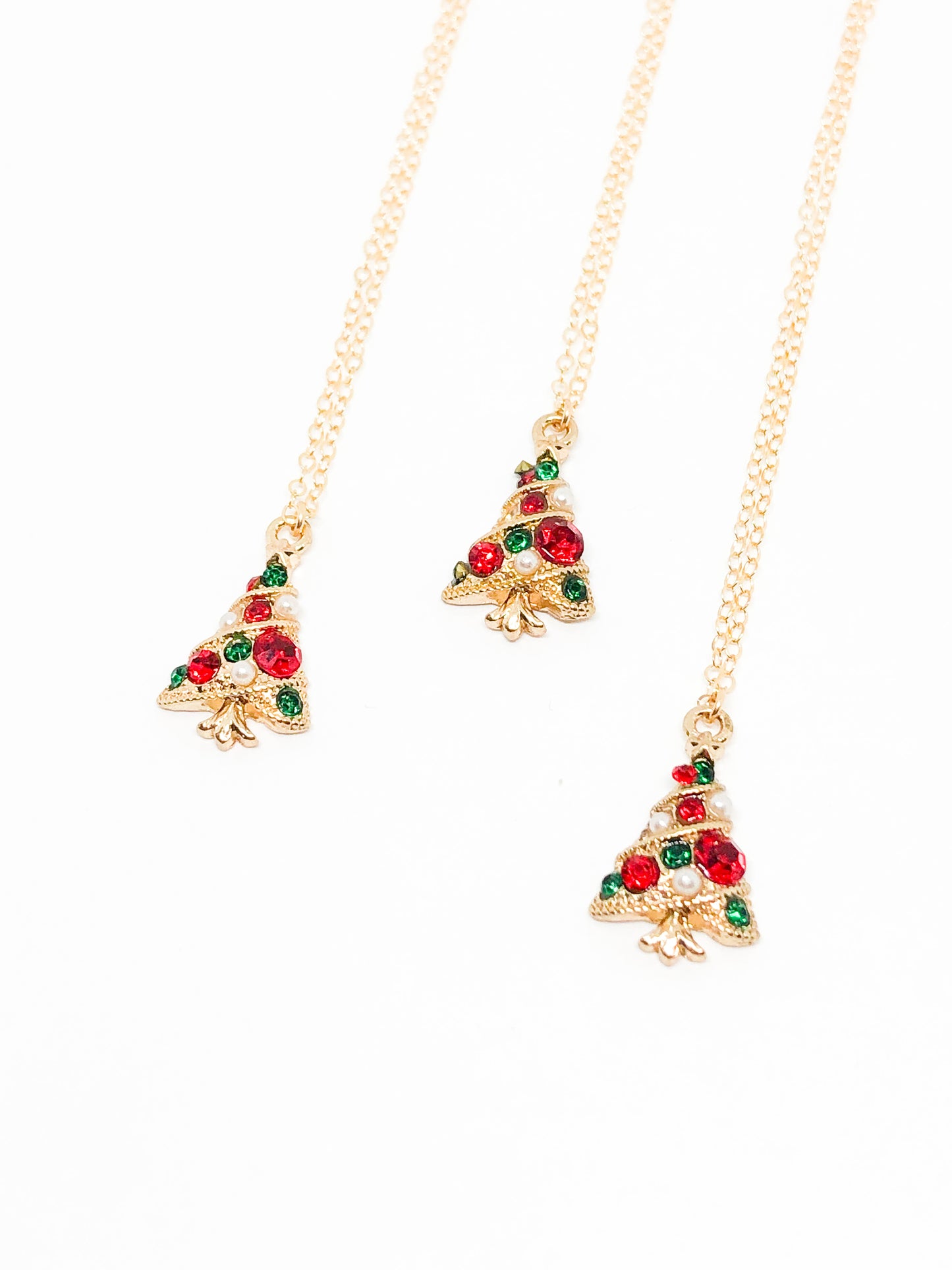 Christmas tree necklace