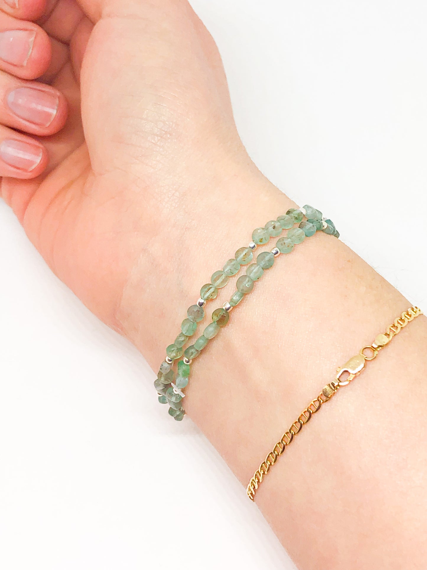 Blue Apatite gemstone bracelet set