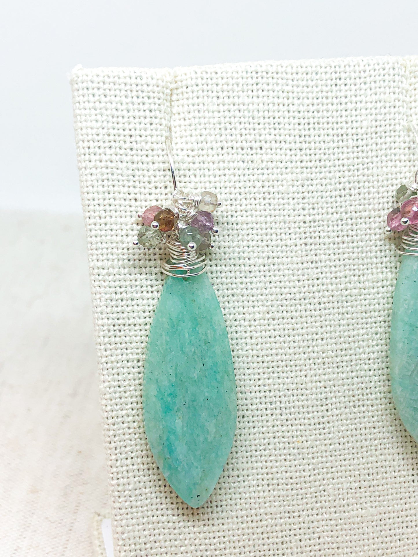 Amazonite gemstone earrings