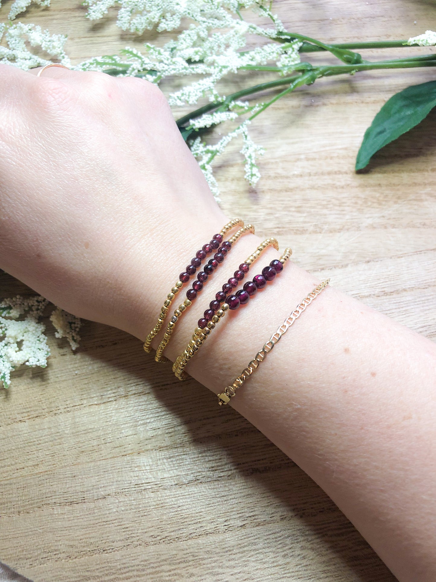 January birthstone bracelets stretchy and perfect
