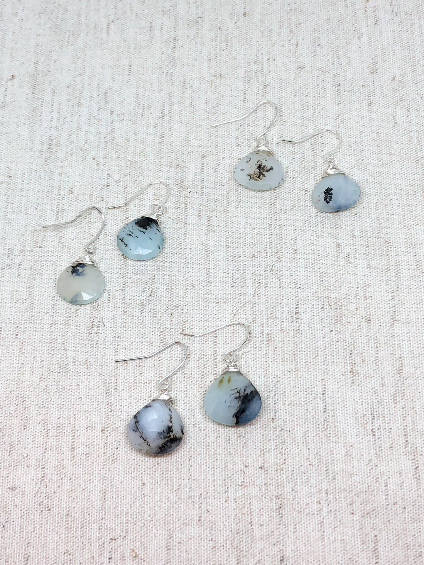 Moss agate earrings