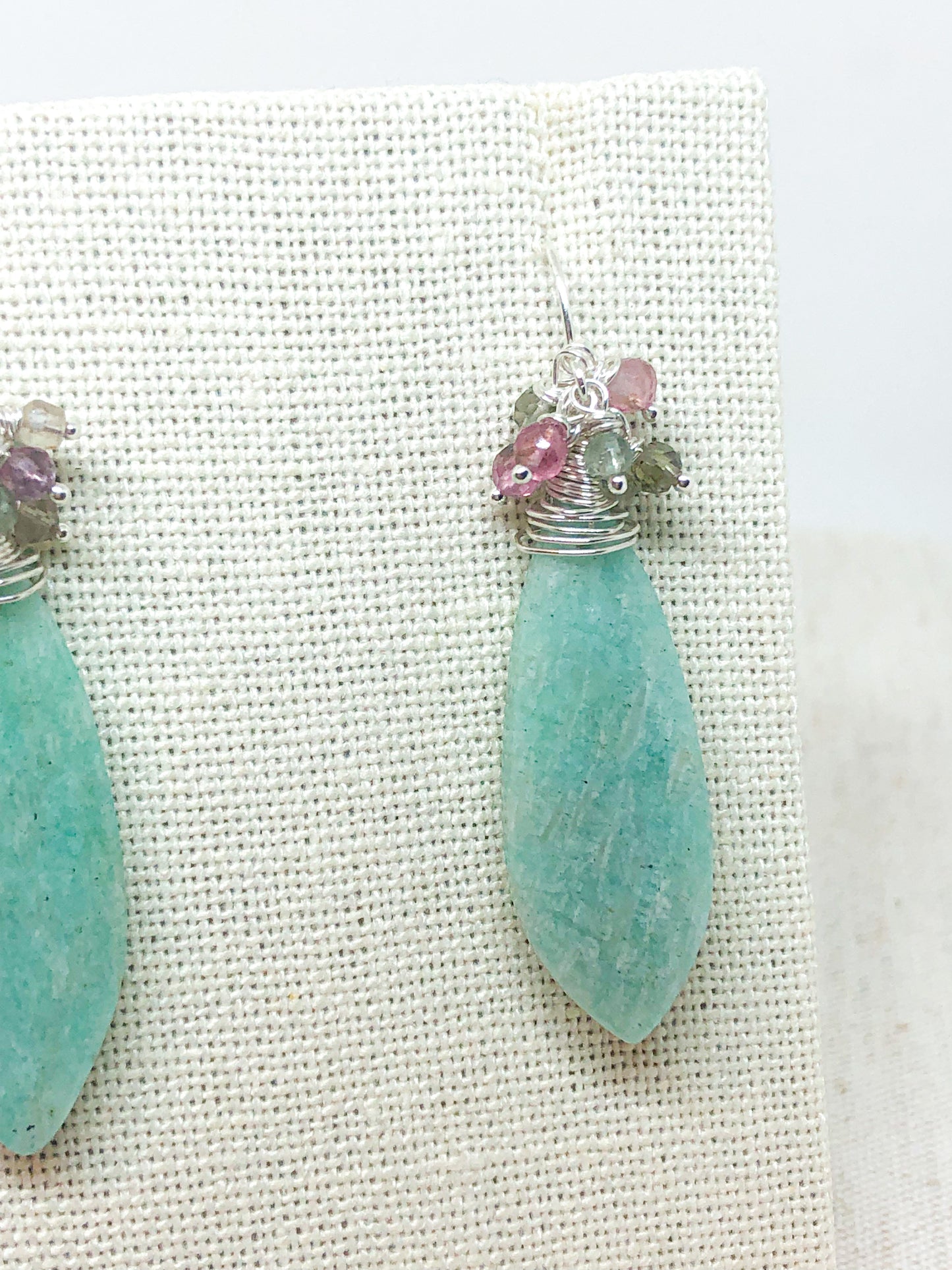 Amazonite gemstone earrings