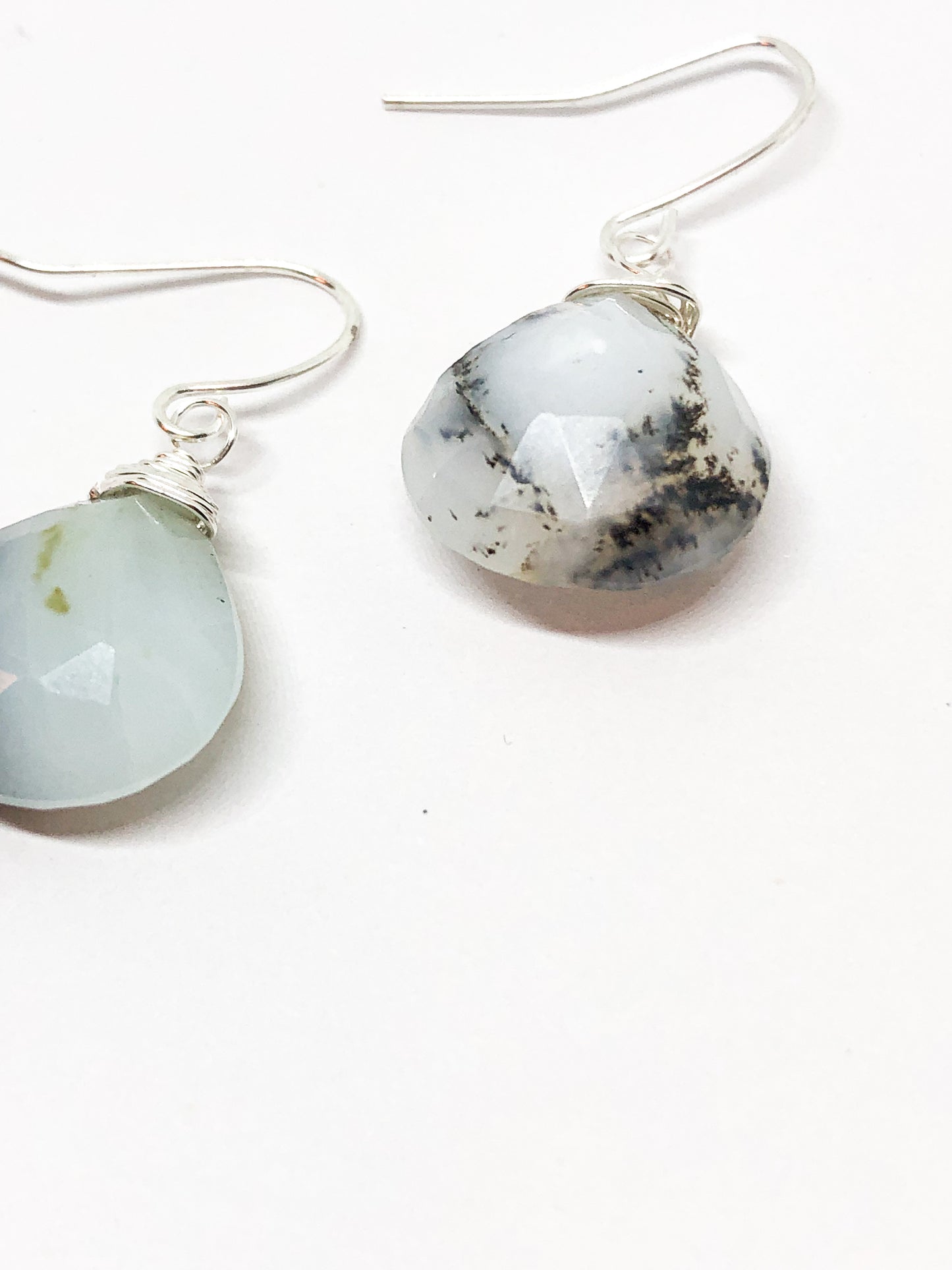 Moss agate earrings