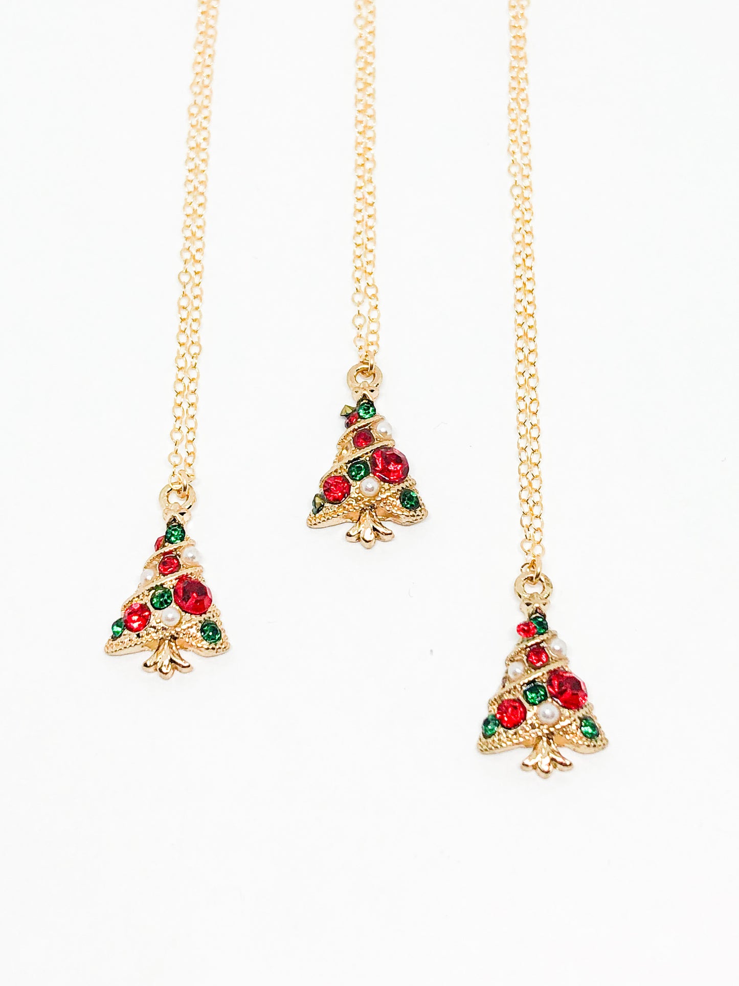 Christmas tree necklace