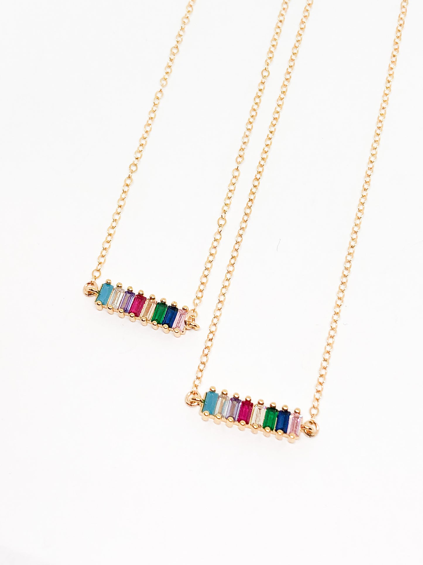 Tiny rainbow necklace