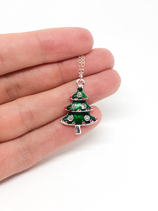 Christmas tree necklace