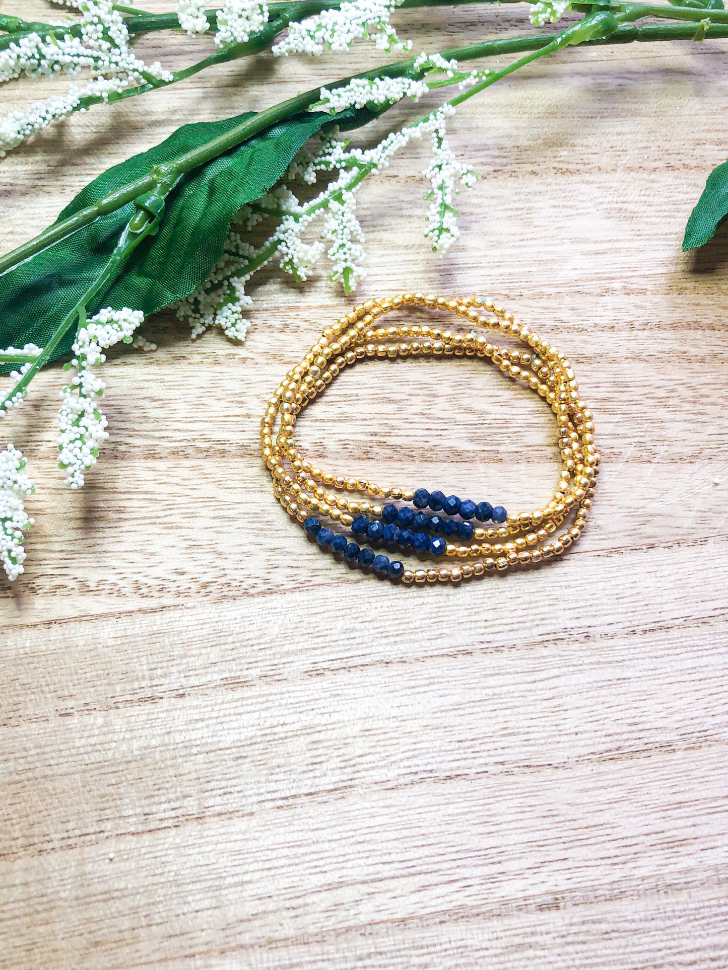 September birthstone bracelets stretchy and perfect - Sapphire