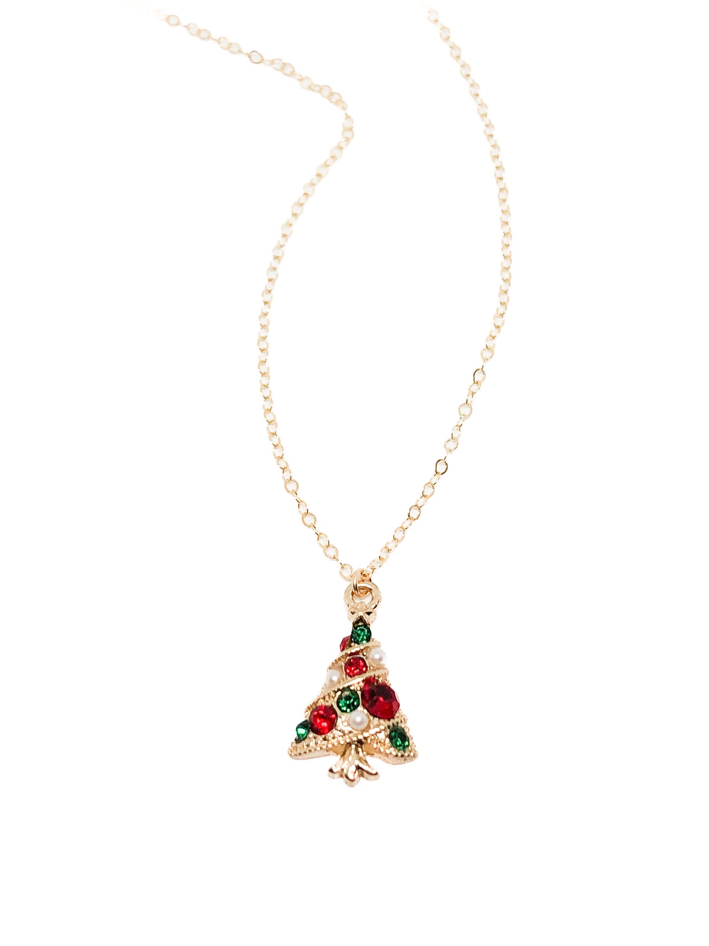 Christmas tree necklace